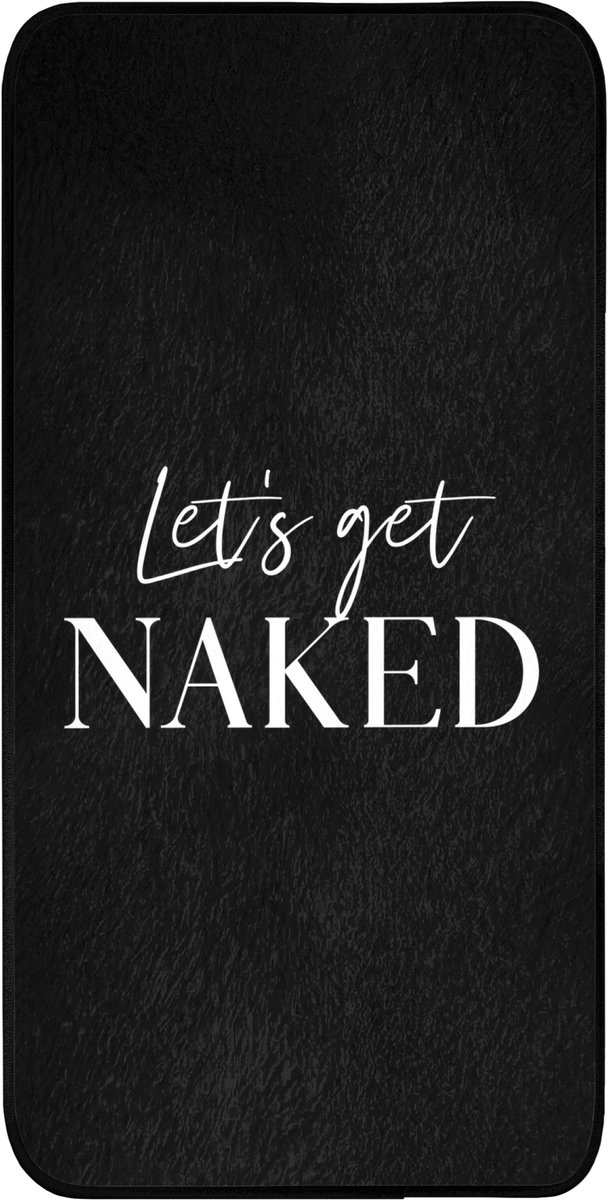 OnlyWow Badmat Let's get naked - Zwart - 60 x 120 cm