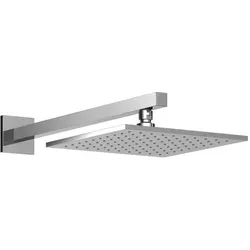 HSK Wandarm, gerade, Eckig mit Kopfbrause Kopfbrause Eckig, flach, 250 × 250 × 8 mm, 1140100 1140100