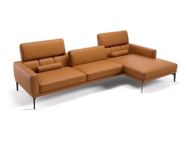 Eckgarnitur SALERNO Designer Couch Leder Sofa Ecksofa