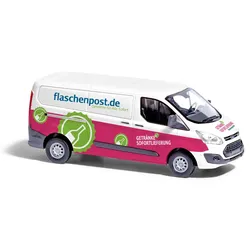 BUSCH 52437 1:87 Ford Transit Custom Flachdach Kastenwagen, Flaschenpost