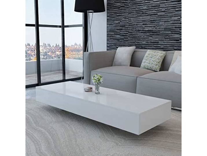 Table Basse Haute Brillance Blanc - VIDAXL - Rectangulaire - Contemporain - Design