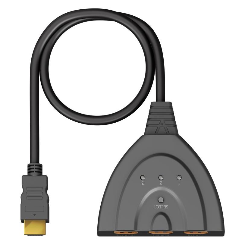 Goobay HDMI-Umschaltbox 3 auf 1 4K @ 60 Hz (58488)