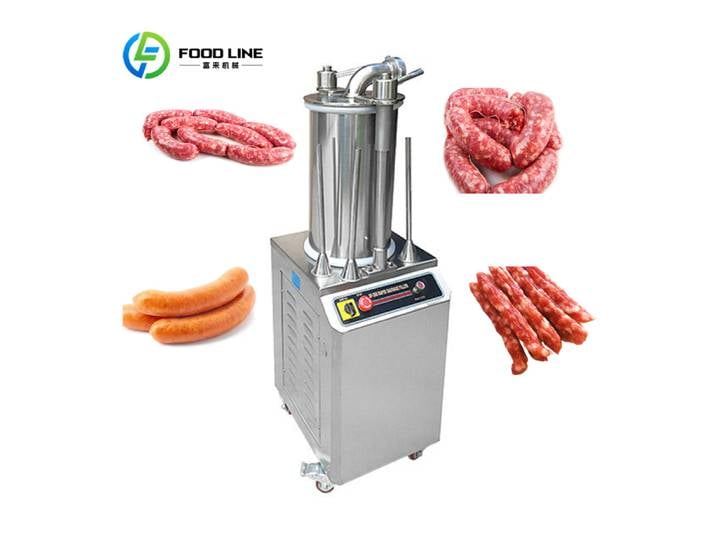 Machine à saucisses hydraulique personnalisée, remplisseuse de saucisses, équipement commercial de remplissage de saucisses