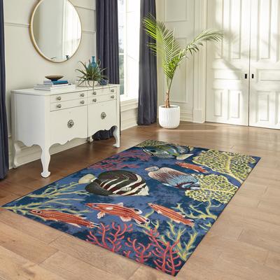 Lush Decor Marina Fish Indoor/Outdoor Rug