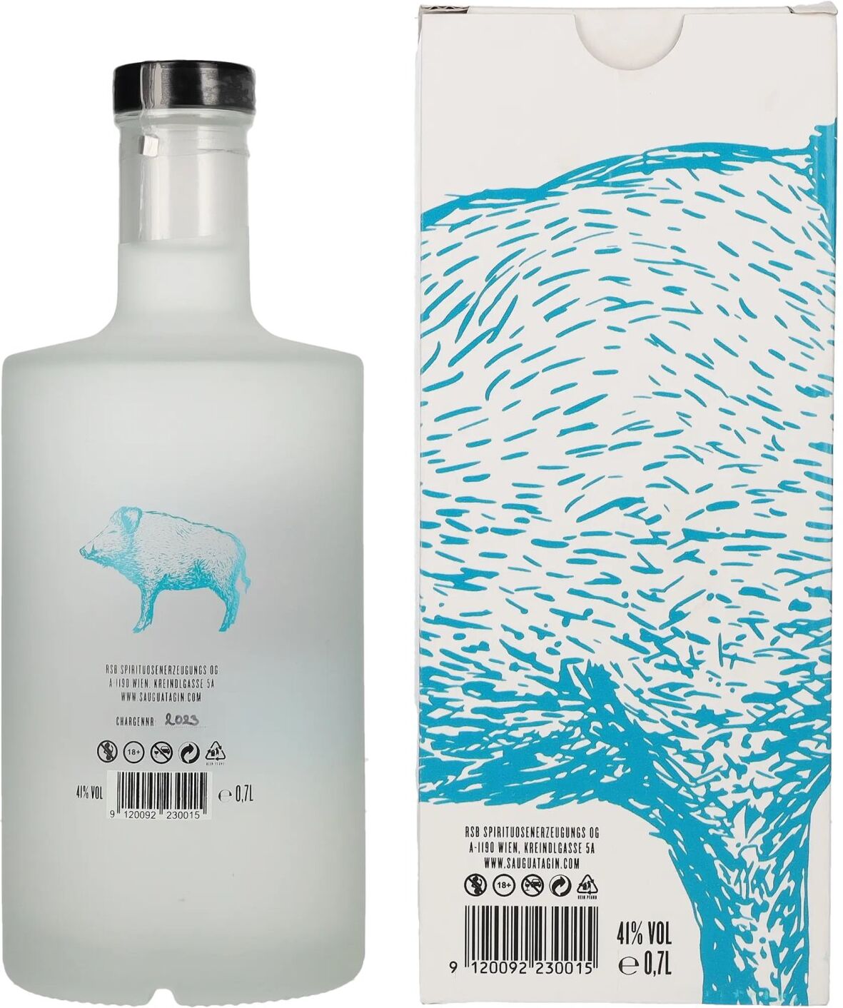 Sauguata Gin Sau-Guata Gin 41% Vol. 0,7l in Geschenkbox