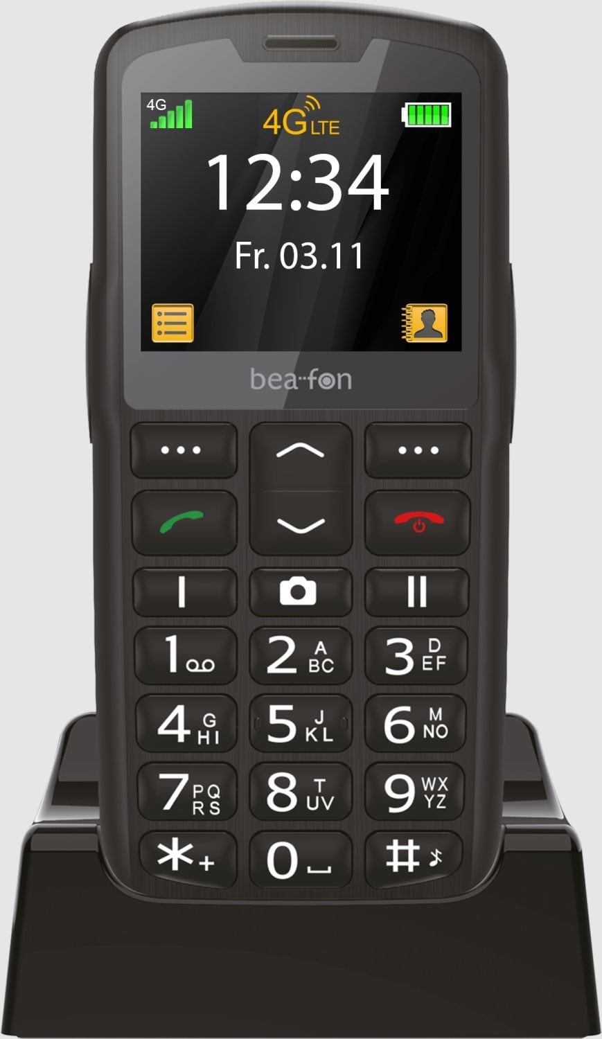 Beafon SL260 4G Smartphone 5,59 cm (2.2 Zoll) Single SIM (Schwarz, Silber) SL260LTE_EU003BS