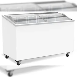 Wimar Gastro mobile Tiefkühltruhe Kühltruhe Tiefkühlung 397 L -18/-24°C  ISO 60mm Glasdeckel