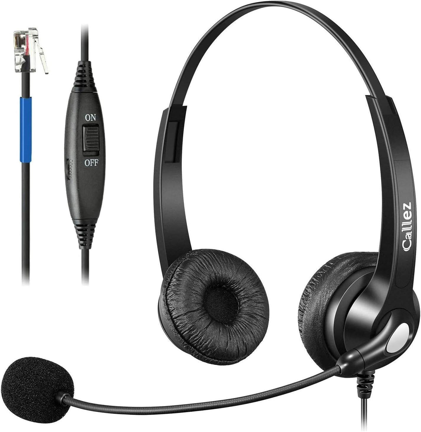 Selius Telefoon Headset RJ9 met Microfoon en Ruisonderdrukking voor IP-telefoons