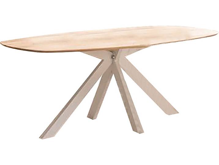 Home affaire Esstisch Vermont, aus massiver Eiche mit robustem Metallgestell