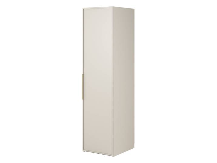 Einzeltüriger Schrank Frame mit Regalen 50 cm Grau Beige