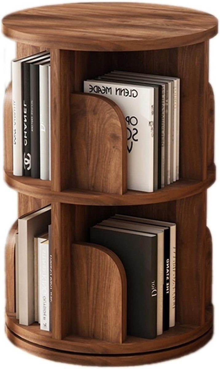 Draaibare Boekenkast Hoekopbergrek van Massief Hout, 39 x 68 cm