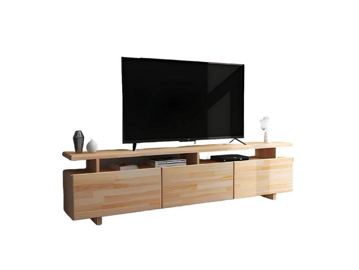 JVmoebel Lowboard Hellbrauner TV-Ständer aus Holz mit modernem Design und Stauraum (TV-Ständer), Made in Europa