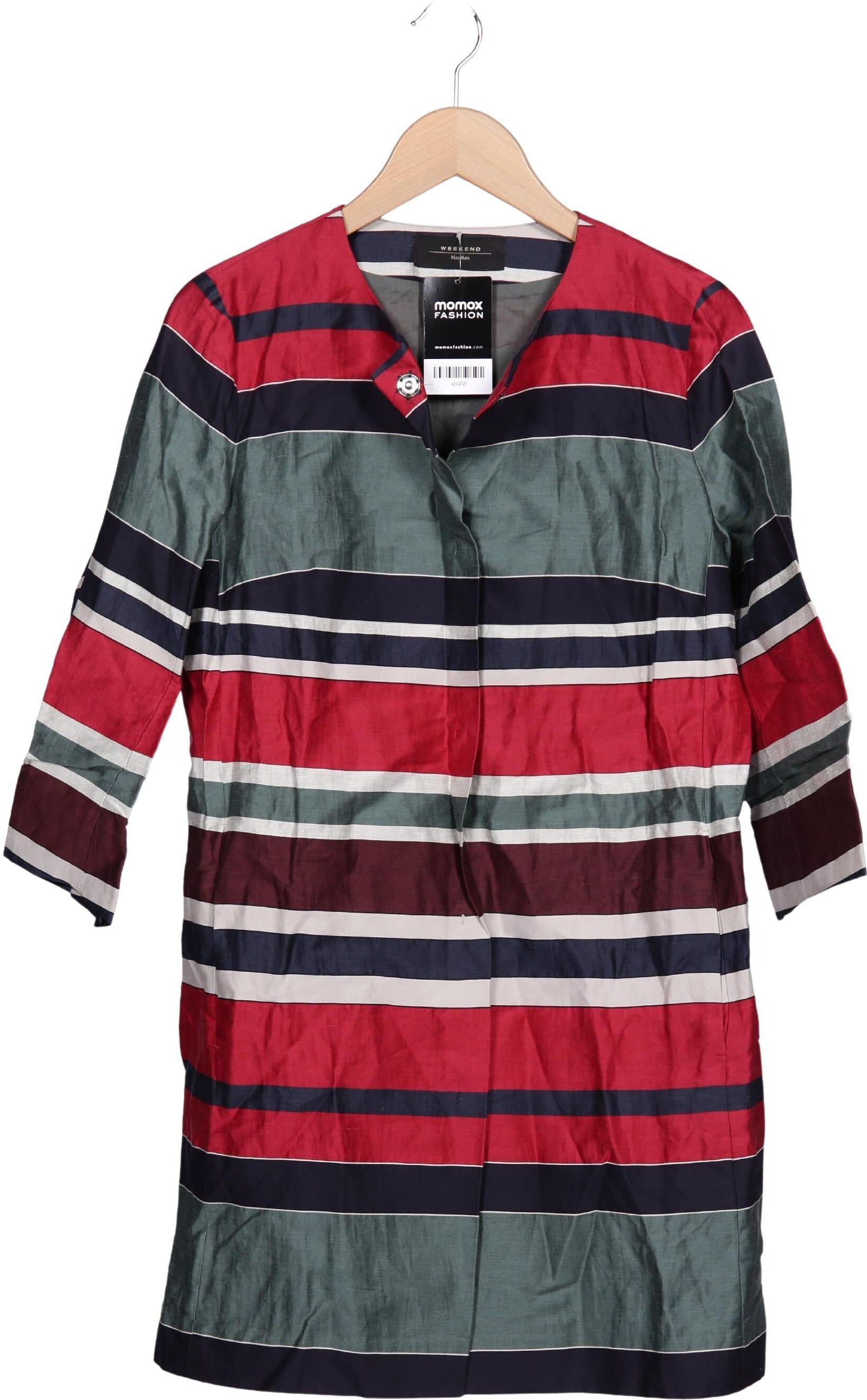 Weekend Max Mara Damen Mantel, Mehrfarbig, Gr. EU 34, Leinen / Baumwolle / Seide - Second Hand