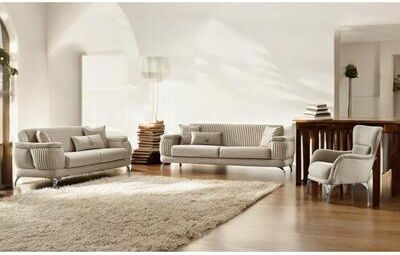 Furnia Elysium 3 Pieces Living Room Sets 2 Sofa 1 Chair