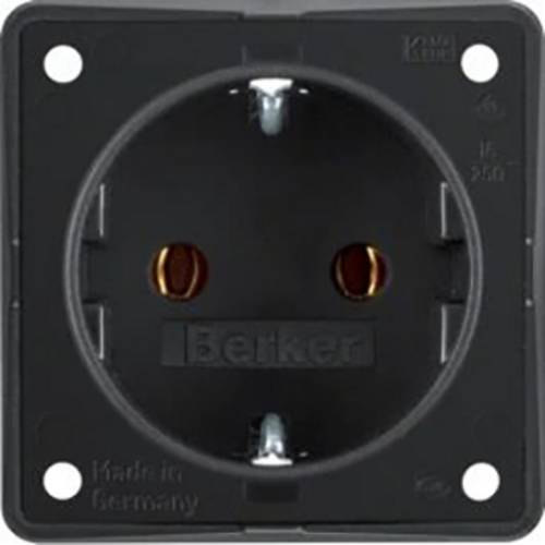 Berker Schalterprogramm Komplett Steckdose Integro Flow Schwarz 947782503 1St.
