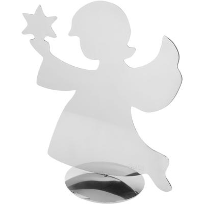 Engelfigur FINK "Dekofigur, HOLYWORKER", silber (silberfarben), B:24cm H:30cm T:13cm, Edelstahl, Dekofiguren, Engelfigur, Deko-Engel, Weihnachtsdeko aus Edelstahl
