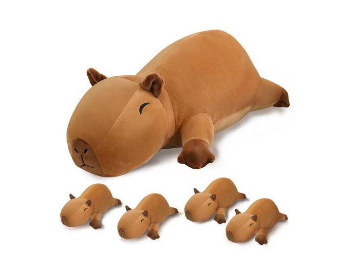 LuxusKollektion Kuscheltier Plüschtier 4 Babys Plüschkissen Geschenk Mädchen Jungen Capybara (1-St)