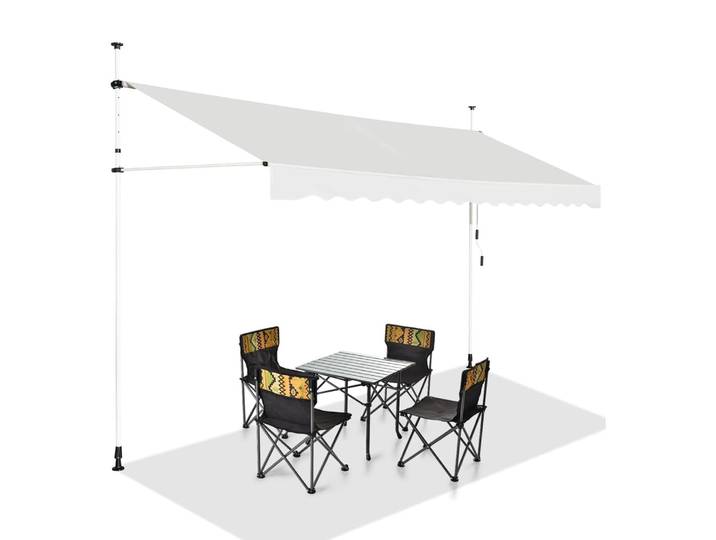 Auvent à fixation par pince, auvent de balcon, sans perçage, résistant aux UV, hydrofuge, auvent à manivelle, auvent solaire, protection solaire