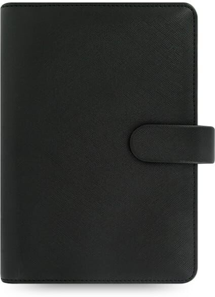 Filofax Saffiano Personal Systemkalender Svart