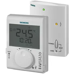 Siemens RAUMTHERMOSTAT FUNKSET 24H (RDJ100RF/SET), Thermostat, Weiss