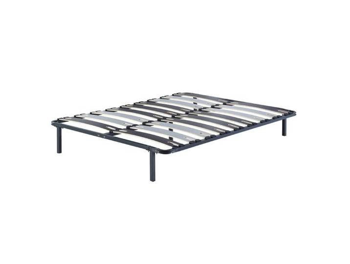 Sommier métal 120x190 cm - Cadre solide avec 2x9 lattes larges 12 5 cm - Confort garanti - CADRE A LATTE PATRICK