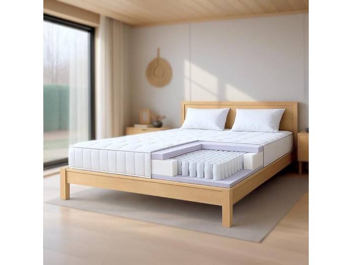 Matelas - THE WHITE STONE - The White Stone - 120 x 200 cm - Ressorts ensachés - Mémoire de forme 25 cm