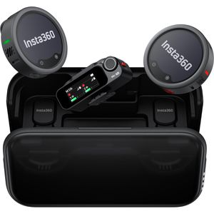Insta360 Mic Pro Mikrofon (2 TX + 1 RX + Ladeschale), digitales Drahtlos-Mikrofonsystem