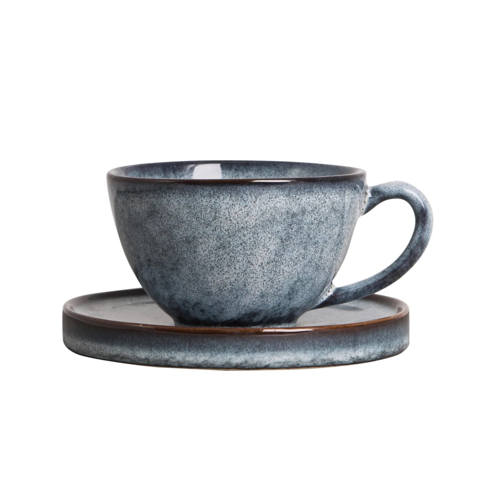 Byon Jade koffiekop met schotel blauw