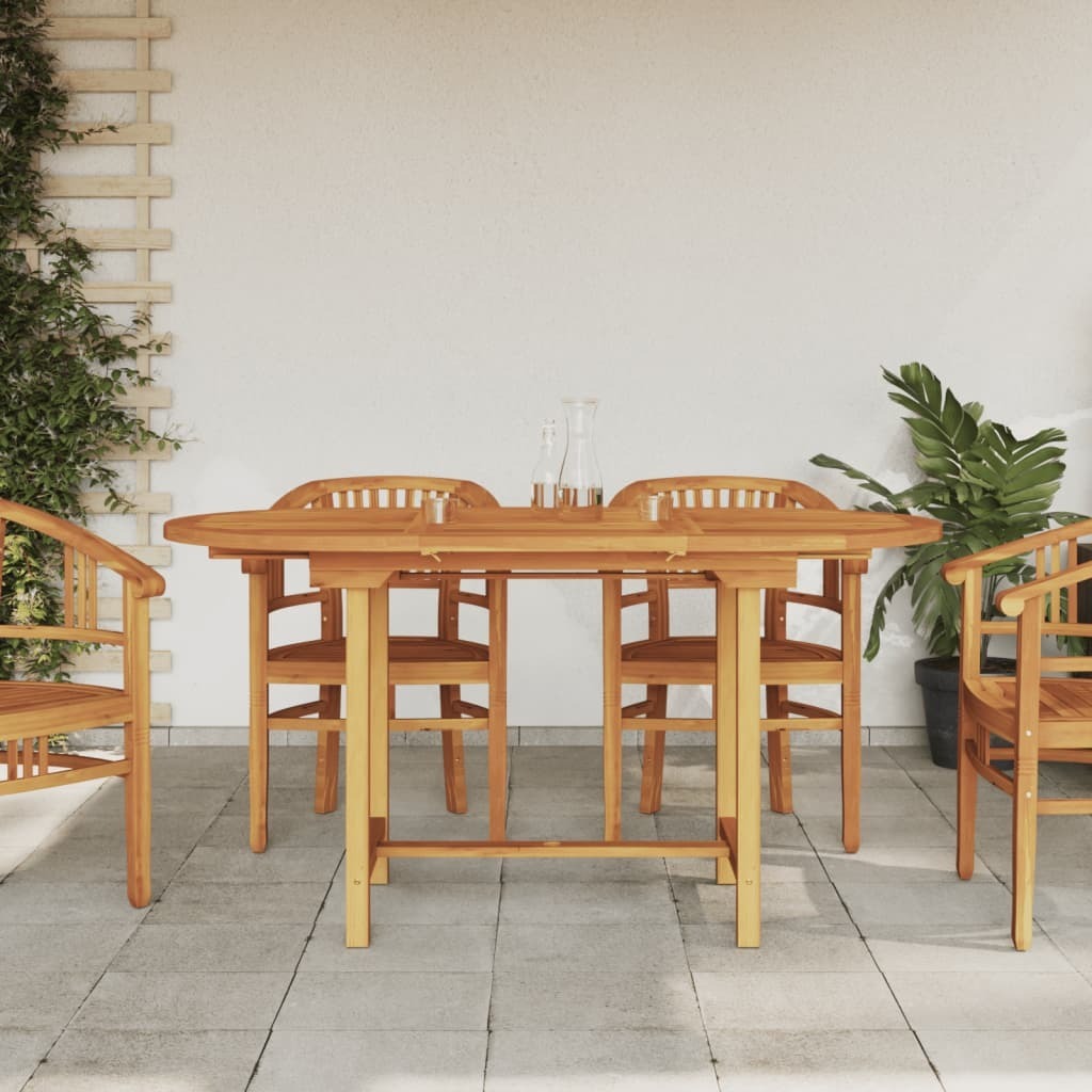 Maison Exclusive - Gartentisch Ausziehbar 110-160x80x75 cm Massivholz Teak