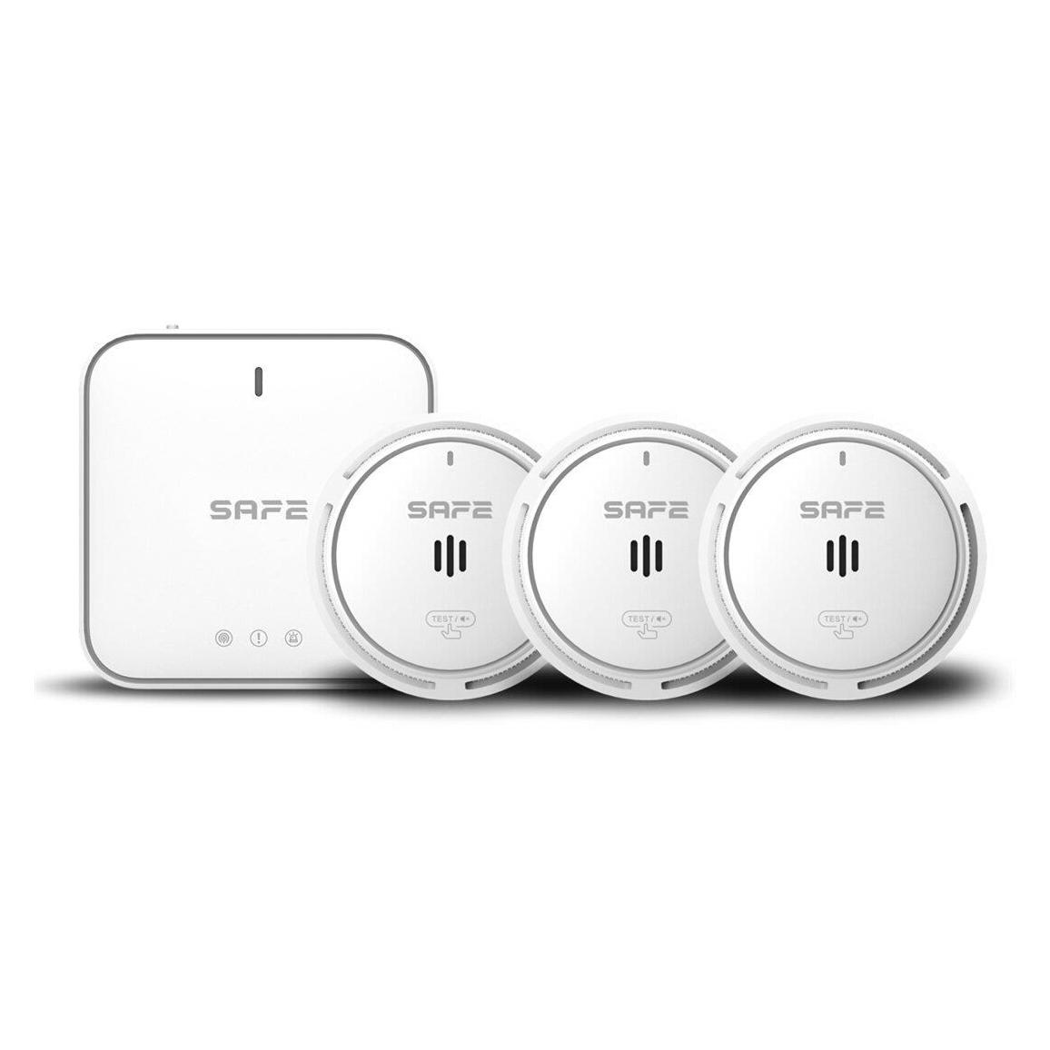 SafeHome SAFE SET FIRE BASIC PLUS / Set für erweiterten Heimschutz gegen Rauch und Feuer (S-FSC31-RF)