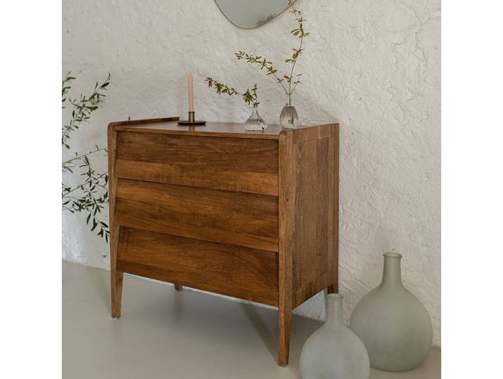 Commode en manguier 3 tiroirs Vintage