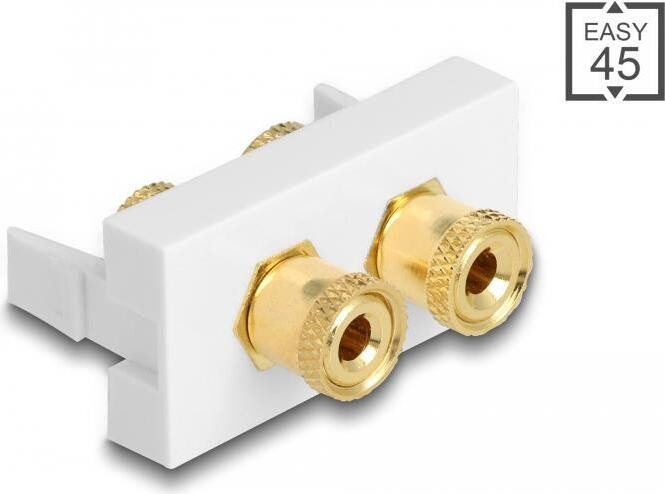 Delock Easy 45 Module 2 polklemmen rood/zwart 22,5 x 45 mm