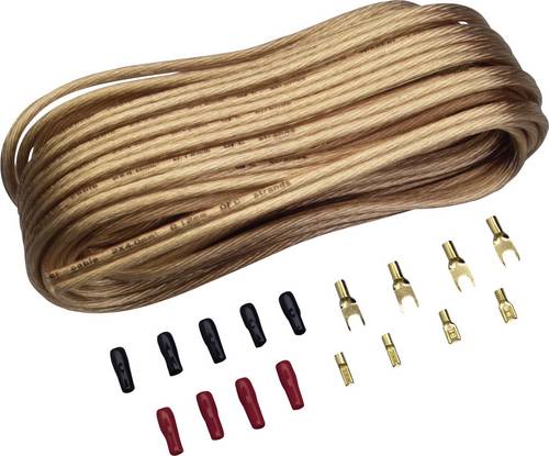 Sinuslive Car HiFi Lautsprecherkabel-Set 2 x 4mm² 10.00m vergoldet, inkl. Stecker