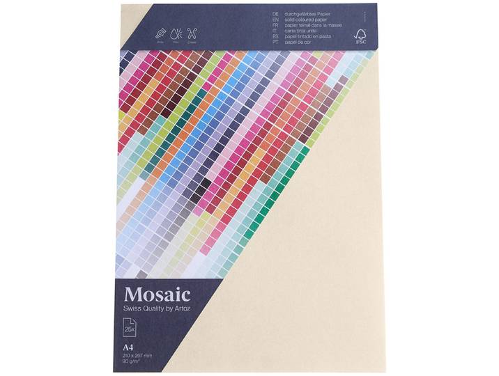 Artoz Mosaic Bogen A4 elfenbein 25 Stück