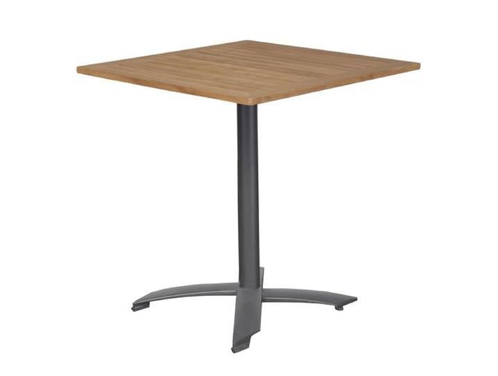 LC Garden Unicamo Gartentisch 70x70cm Aluminium/Teak Dunkelgrau