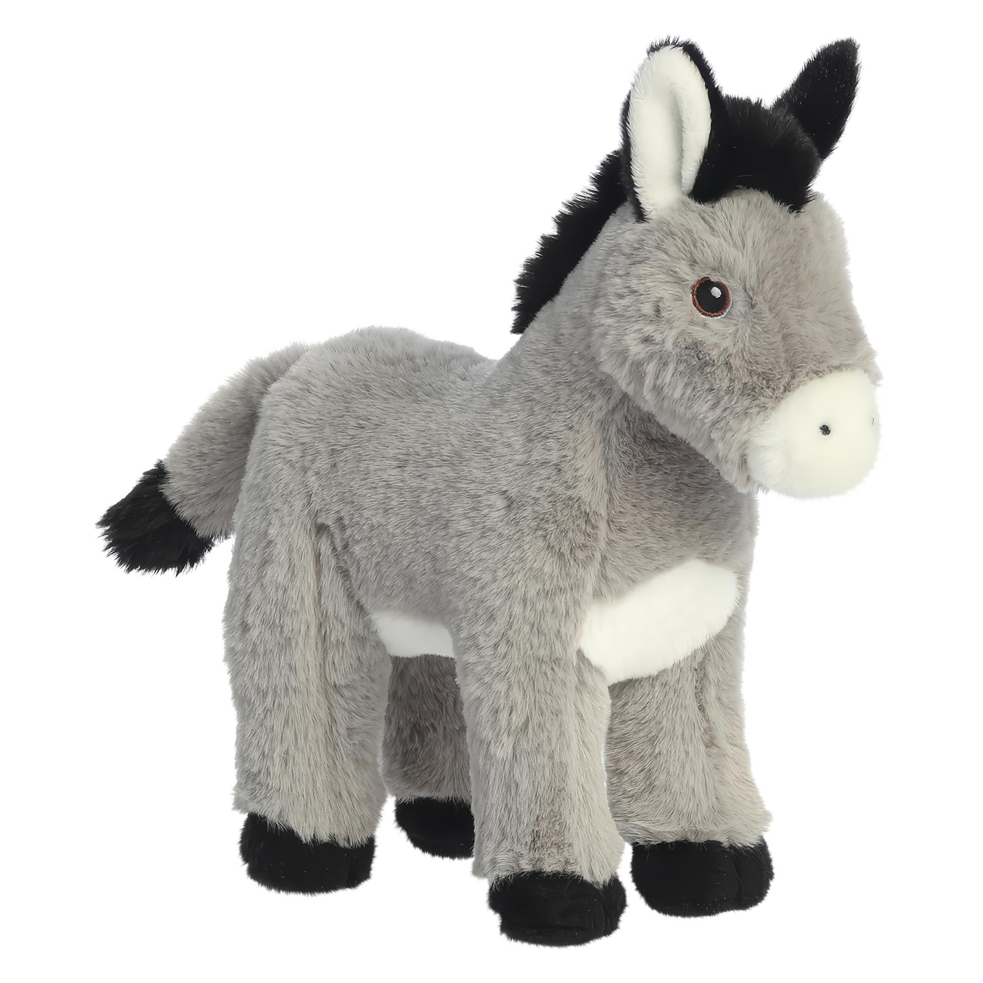 Aurora , 35053, Eco Nation Donkey, 11In, Soft Toy, Grey (28 cm) (26342)