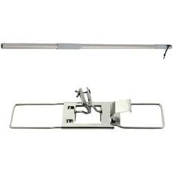 Ha-Ra Bodenexpress 42cm aus Edelstahl mit Teleskop-Stiel I robuster Boden-Wischer zur Reinigung für Böden & Wände I wendiger Wischmop mit rutschfestem
