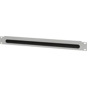 LogiLink Kabeldurchführungspanel ORCEB1G, Metall, 19 Zoll (483 mm), mit Bürstenleiste, 1HE, lichtgrau