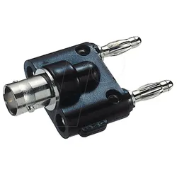 K 123 - BNC-Adapter, BNC-Buchse / 2x Polstecker