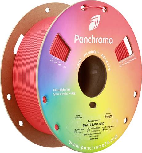 Polymaker CA04021 Panchroma Matte Filament PLA Matt, geringerer Kunststoffgehalt 1.75 mm 1000 g Lava Red, Rot 1 St.