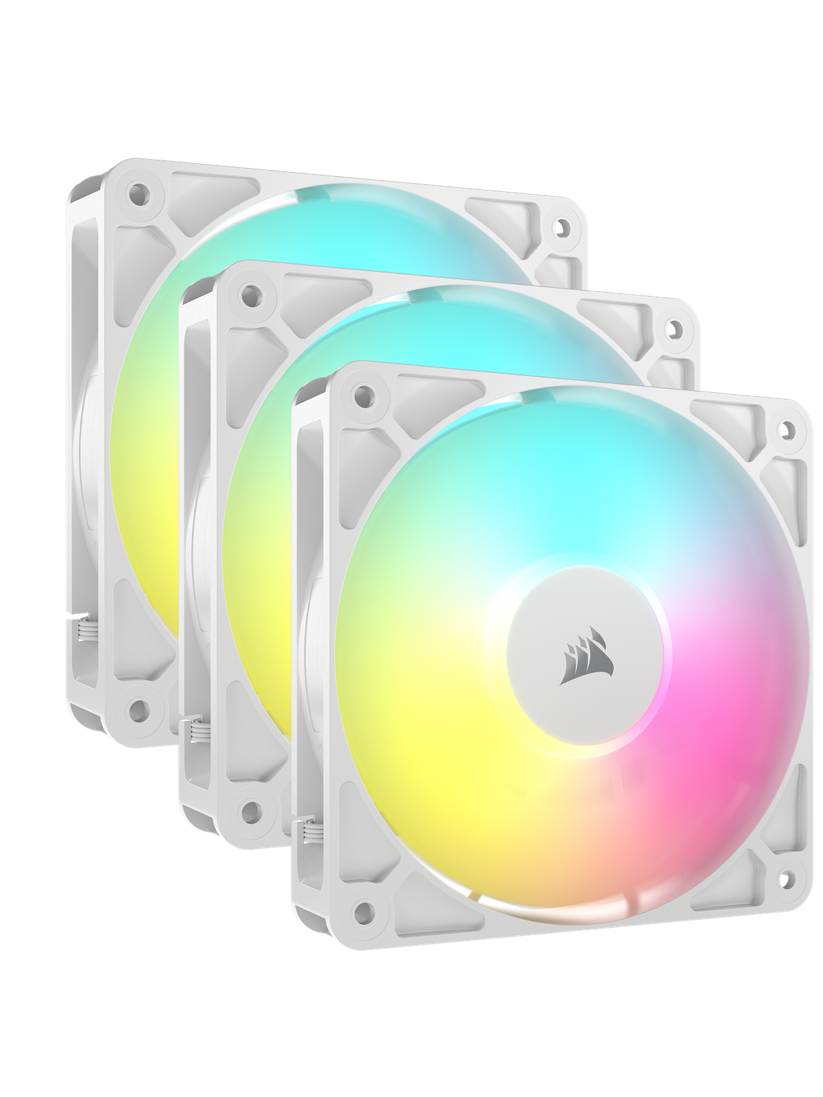 Corsair RS120 ARGB 3-pack - Gehäuselüfter - 120mm - Weiß mit RGB LED - 36 dBA