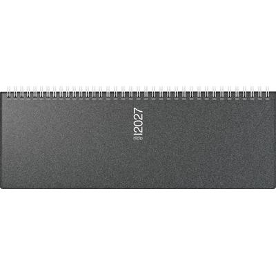 rido/idé 7036133907 Querterminbuch Mod. septant 2027 305×105 mm, Kunststoff, grau