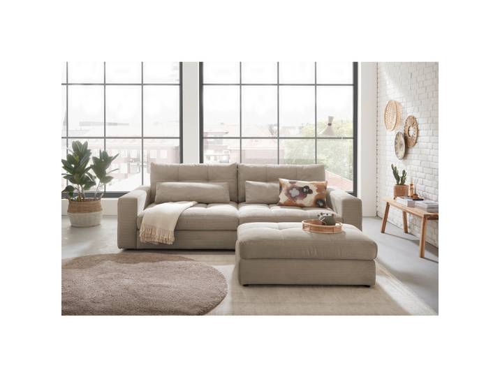 Livetastic Hocker Jasper, Sand, Kunststoff, quadratisch, 110x47x70 cm, Made in EU, Wohnzimmer, Hocker, Sitzhocker
