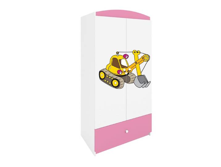 Raumhirsch Furniture Kinderkleiderschrank mit Motivauswahl - Kleiderschrank für Kinder (Kinderzimmerschrank für Jungen, Mit Ablagefächern & Kleiderstange) robuste Verarbeitung, kindgerecht, verschiedene Farben & Designs