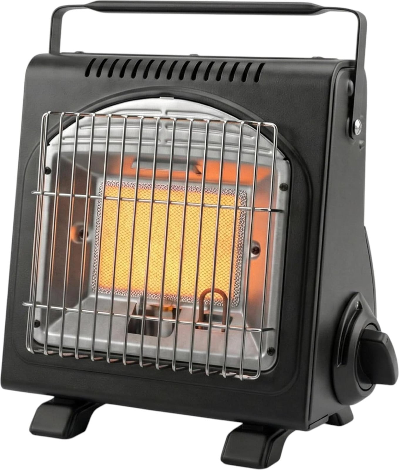 IMEX gasverwarmer 1,7 kW met overdrukbeveiliging en omvalbeveiliging voor kamperen