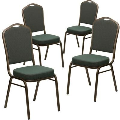 Lancaster Home "4 Pack Crown Back Stacking Banquet Chair - 20.25""D x 17.25""W x 38""H"