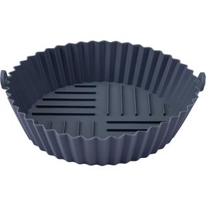 Fackelmann Backform 45102, aus Silikon, Ø 15 cm, aschgrau, für Heißluftfritteuse