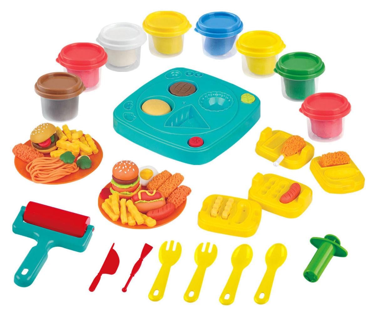Playgo Speelset Knete Speelgoed Diner Café met 8 potjes klei voor kinderen