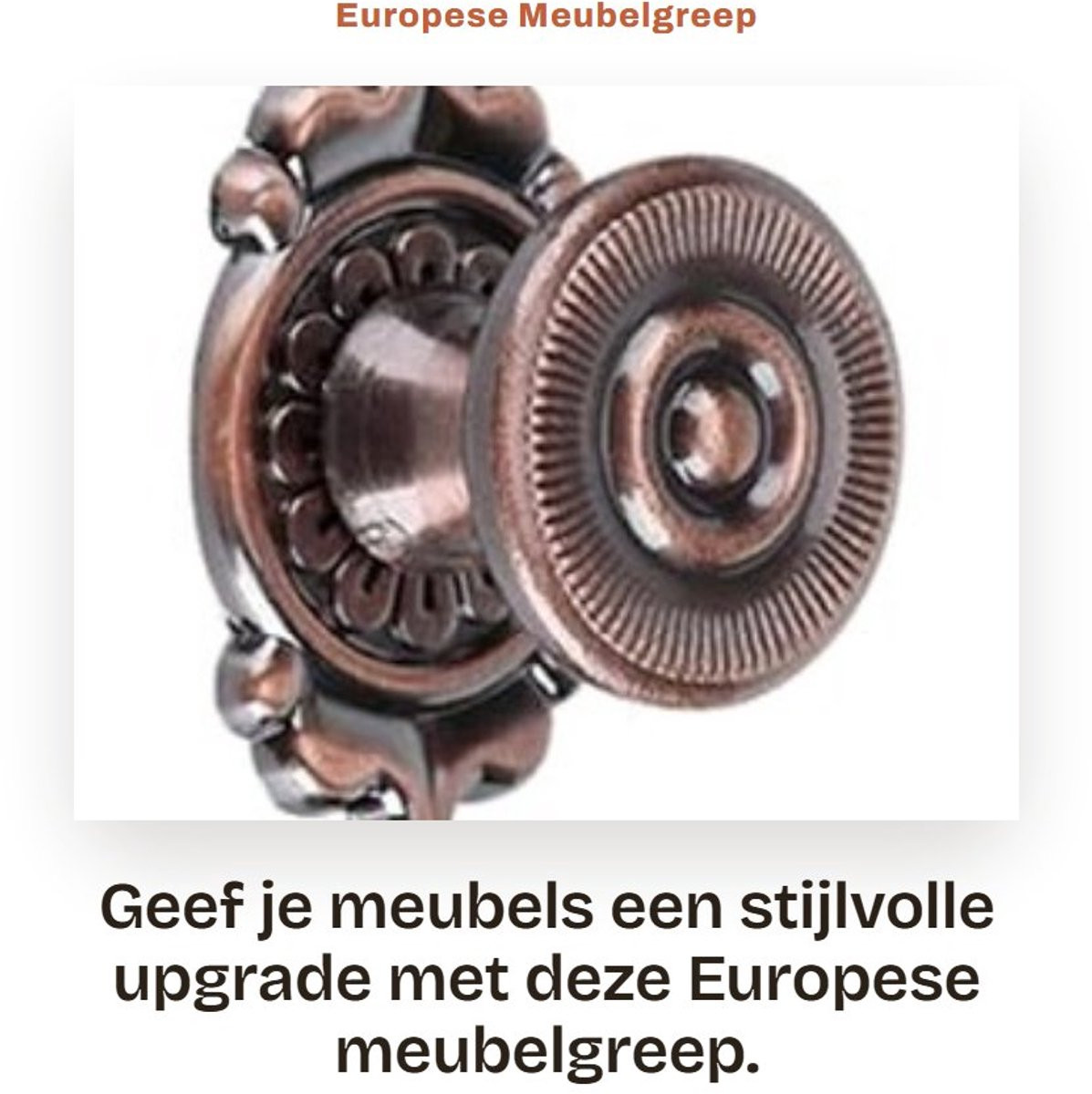 Dailygoods Ladegreep Elegant Ontwerp - Antieke Meubelgreep in Zinklegering