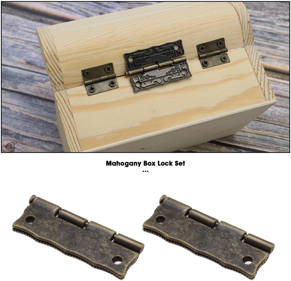 Allecto Vintage Hasp Latch Antiek Sluiting Antiek Brons 2 Sets